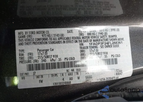 2015 Ford Focus Se z USA, uszkodzony, nr VIN 1FADP3F24FL268361